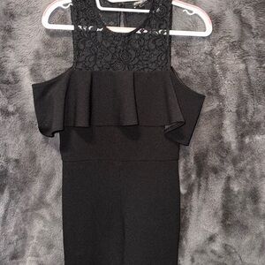 Express Black Lace Midi Dress